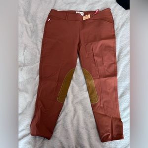 NWT The Tailored Sportsman Trophy Hunter Mid Rise Side Zip Breech36r rust/tan